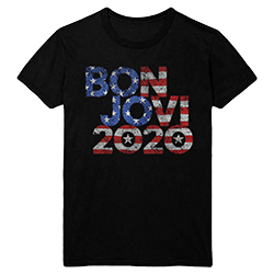 Bon Jovi 2020 Stars & Stripes Black Tee