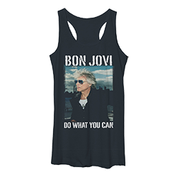 Bon Jovi Do What You Can Navy Women's Racerback Tank