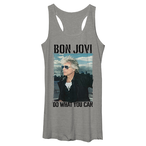 Bon Jovi Do What You Can Gray Women's Racerback Tank