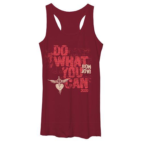 Bon Jovi DWYC Magenta Women's Racerback Tank