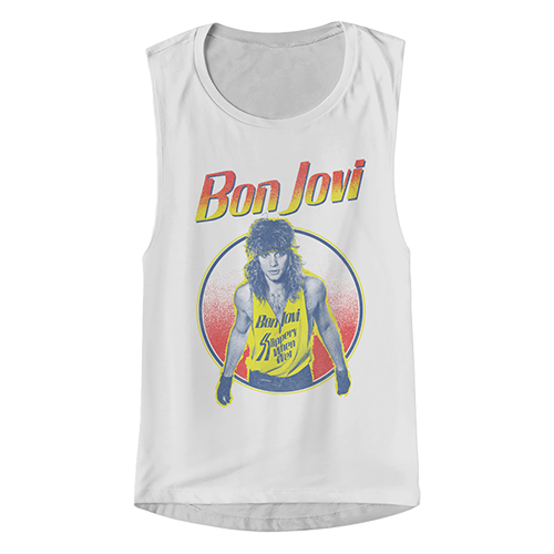 Bon Jovi Slippery When Wet Muscle Tank Top