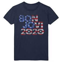 Bon Jovi 2020 Stars & Stripes Navy Tee