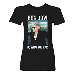 Bon Jovi Do What You Can Portrait Women's Black Tee